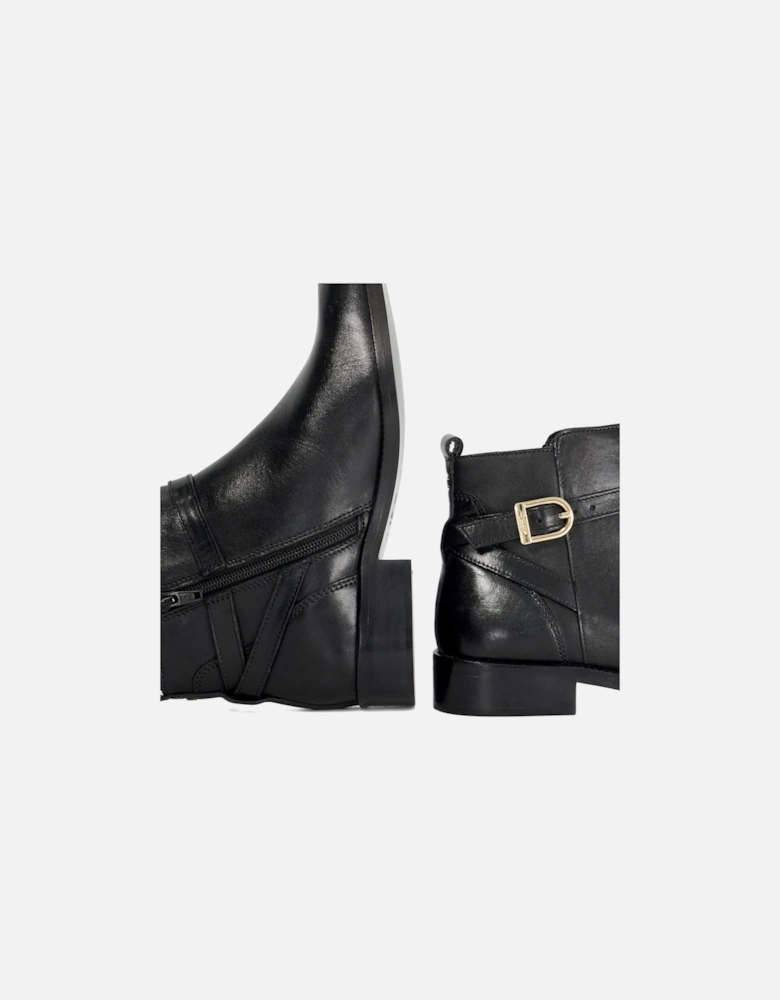Dune Pemma Leather Women's Black Boots