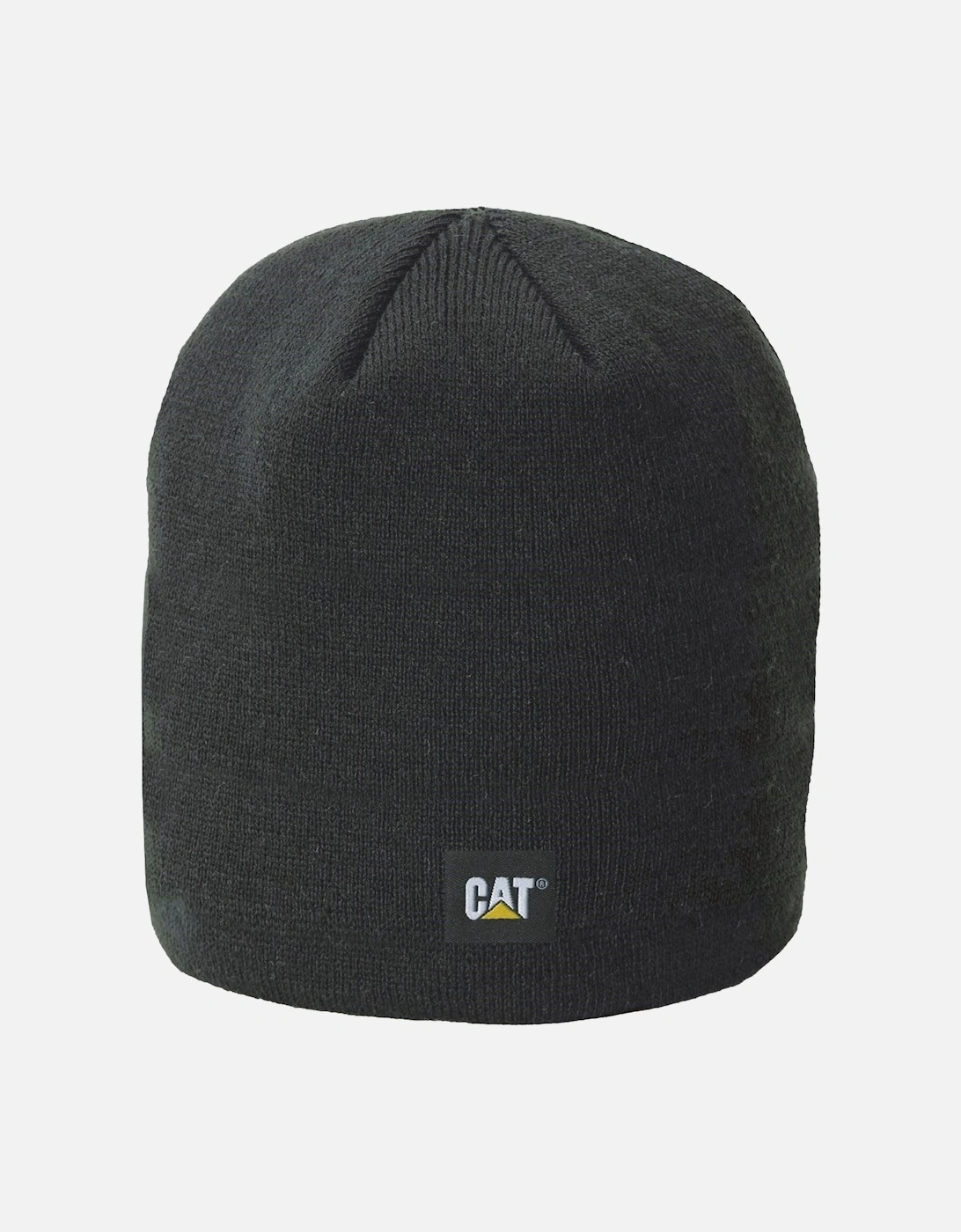Logo Knit Unisex Adults's Black Beanie Hat, 2 of 1