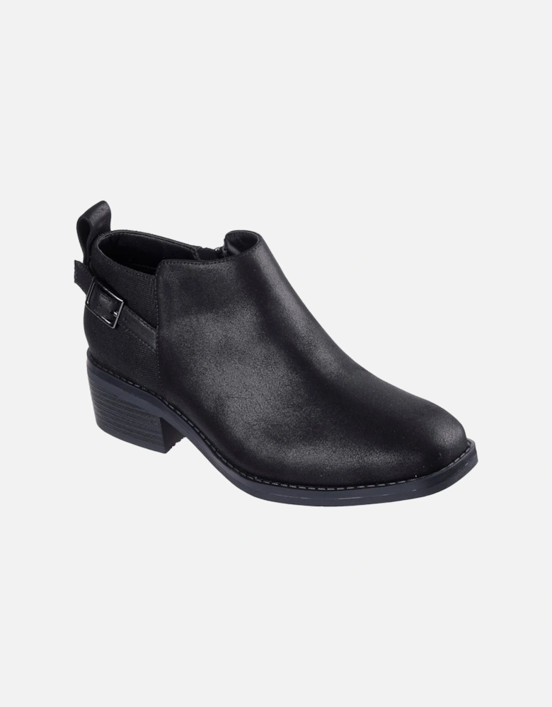 BOBS Wander Luxe Textile Women's Black Heeled Ankle Boots