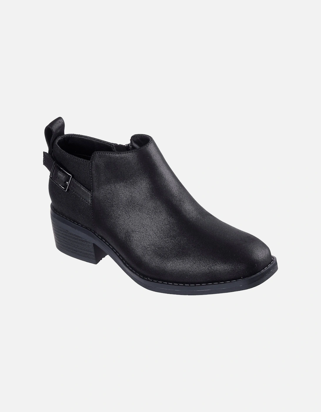 BOBS Wander Luxe Textile Women's Black Heeled Ankle Boots, 6 of 5