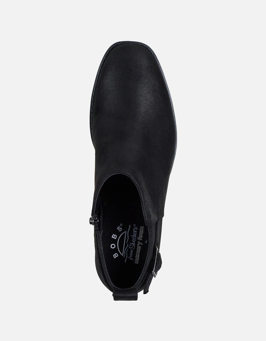 BOBS Wander Luxe Textile Women's Black Heeled Ankle Boots