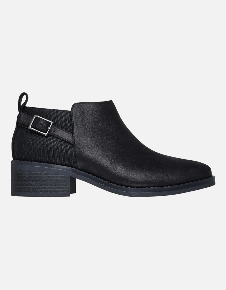 BOBS Wander Luxe Textile Women's Black Heeled Ankle Boots