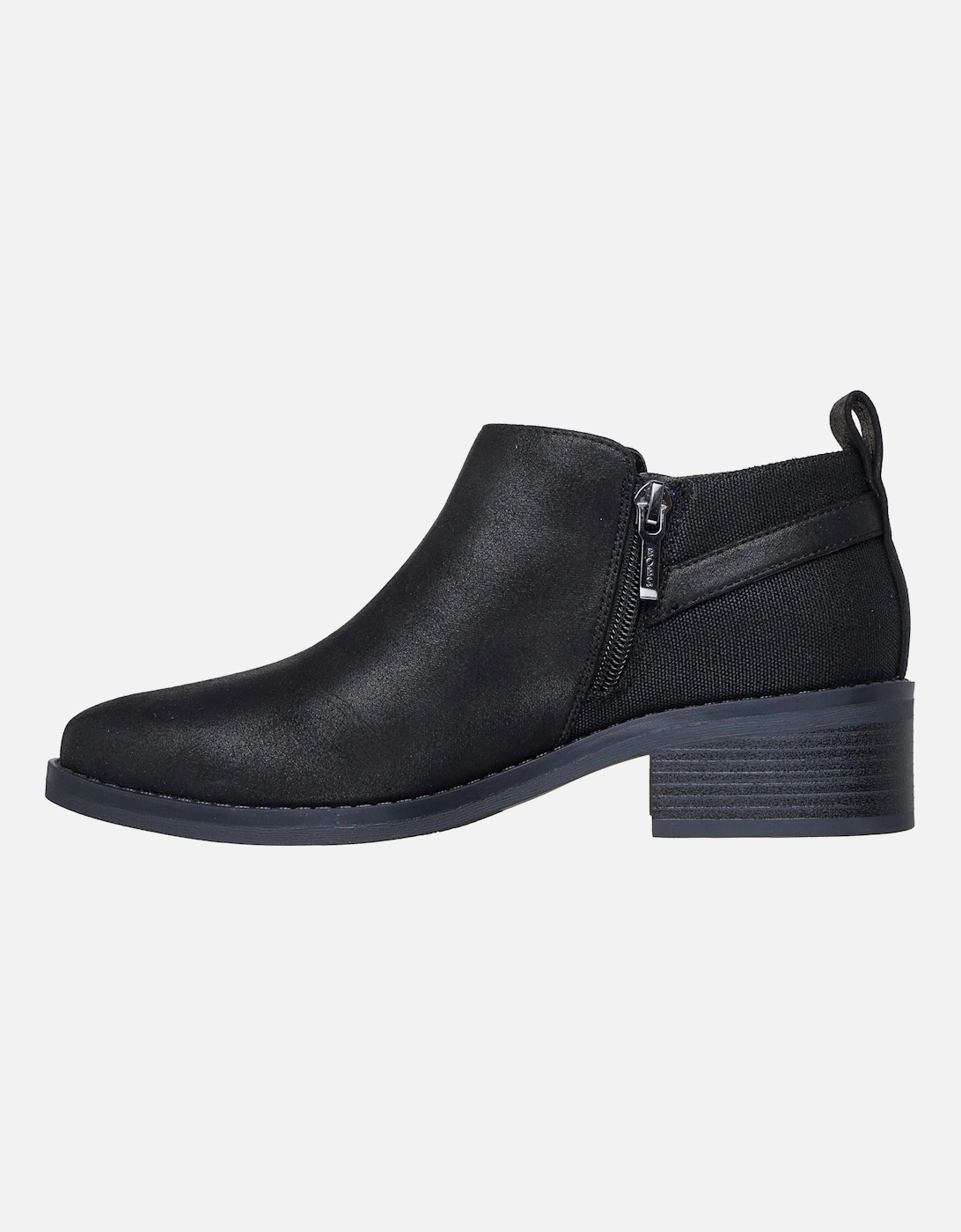 BOBS Wander Luxe Textile Women's Black Heeled Ankle Boots