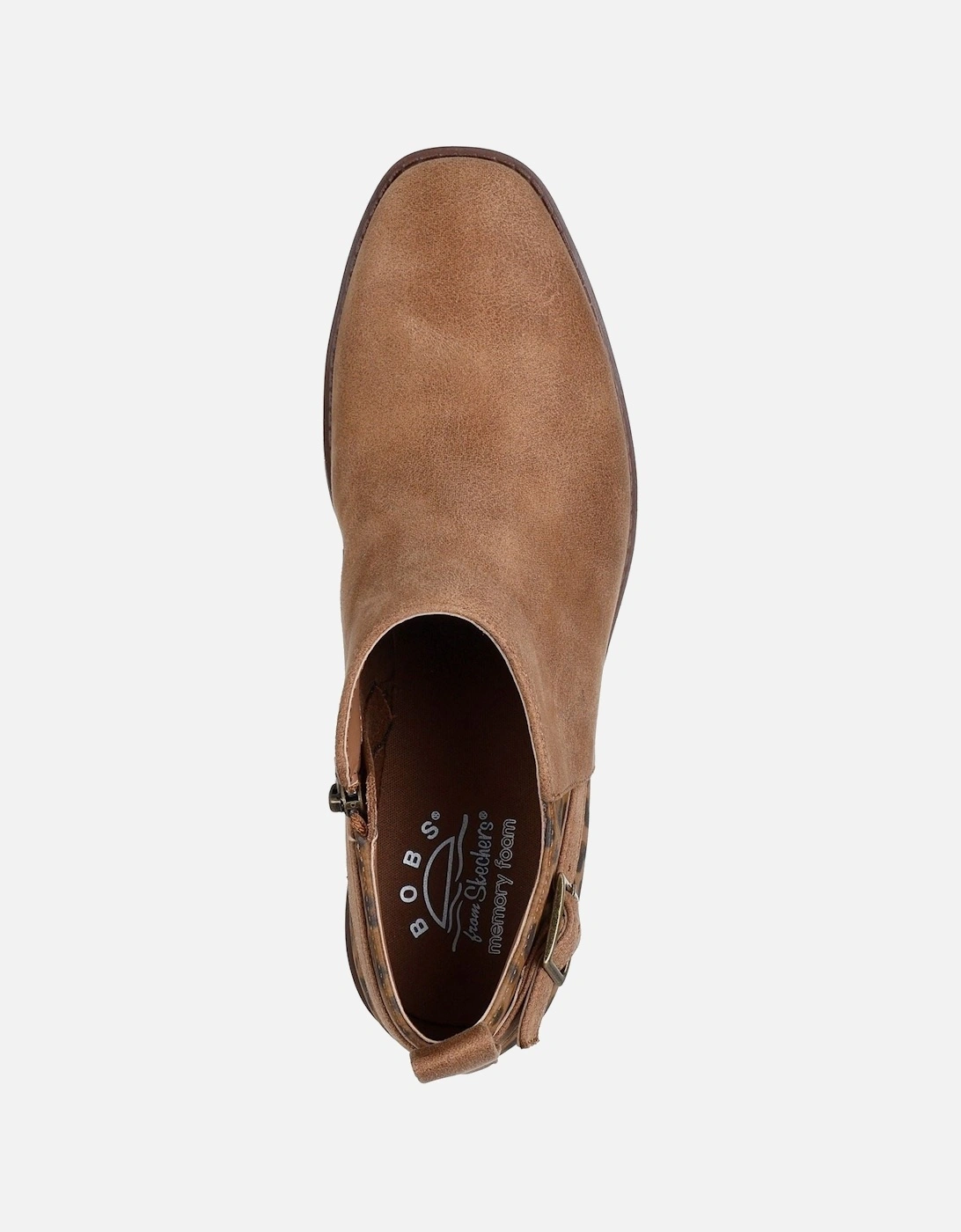 BOBS Wander Luxe Textile Women's Chestnut Heeled Ankle Boots