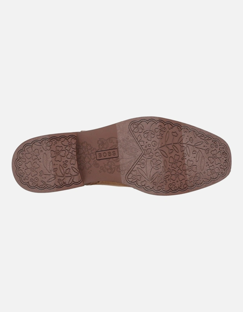 BOBS Wander Luxe Textile Women's Chestnut Heeled Ankle Boots