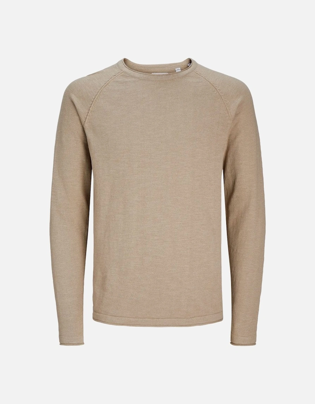 Jjbreeze Knit Crew Neck Jumper Crockery, 5 of 4
