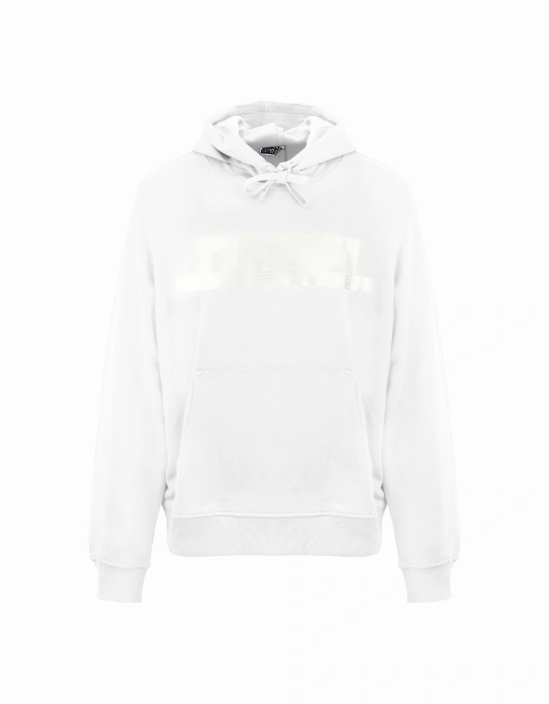 Monotone Logo Bright White Hoodie