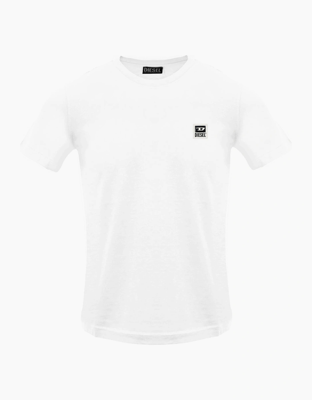 Diesel Men's White Patch Logo Bright T-Shirt - : 44 Xxl