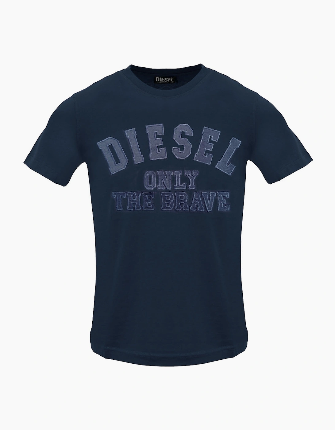 Diesel Men's Navy Monotone Embossed Logo Total Eclipse T-Shirt  38 M
