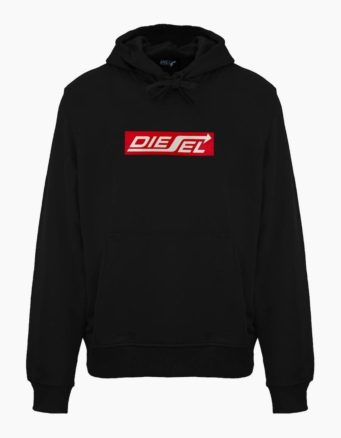 Diesel Men's Black Arrow Logo Caviar Hoodie  40 L