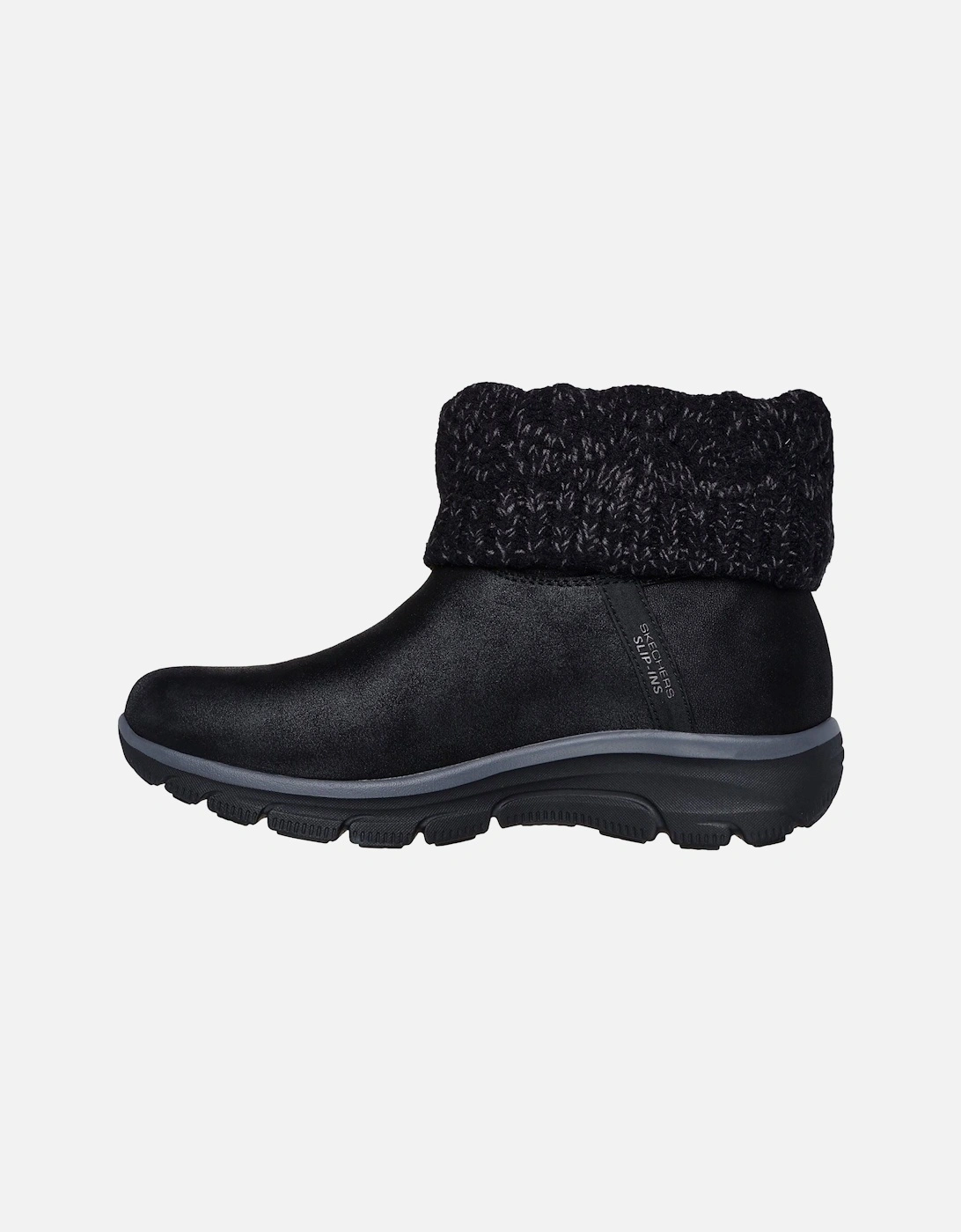 Easy Going Cozy Weather 2 Textile Women's Black Winter Ankle Boots