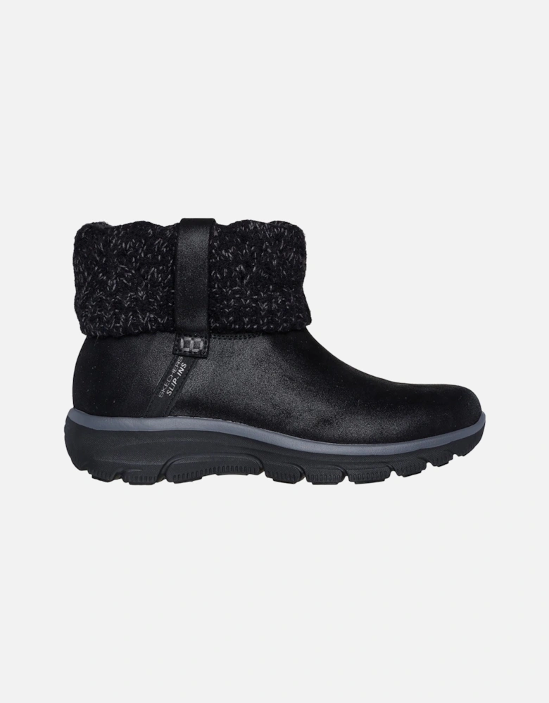 Easy Going Cozy Weather 2 Textile Women's Black Winter Ankle Boots