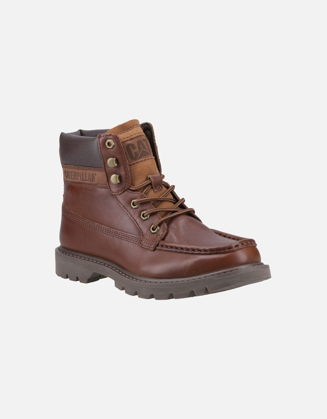 CAT Lifestyle Colorado Moc Toe Leather Men's Nuthatch Ankle Boots, 10 of 9