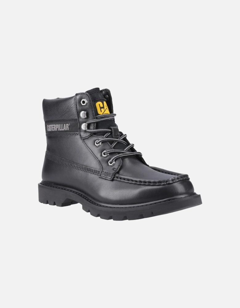 CAT Lifestyle Colorado Moc Toe Leather Men's Black Ankle Boots