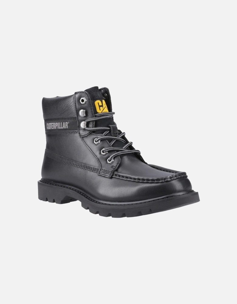 CAT Lifestyle Colorado Moc Toe Leather Men's Black Ankle Boots