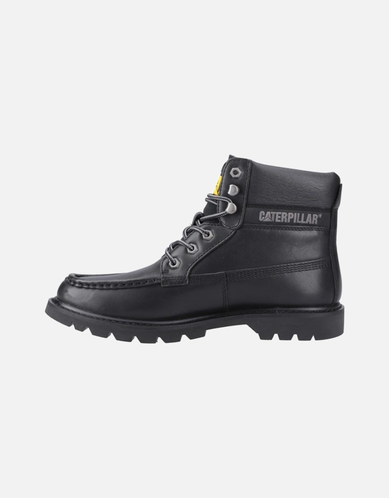 CAT Lifestyle Colorado Moc Toe Leather Men's Black Ankle Boots