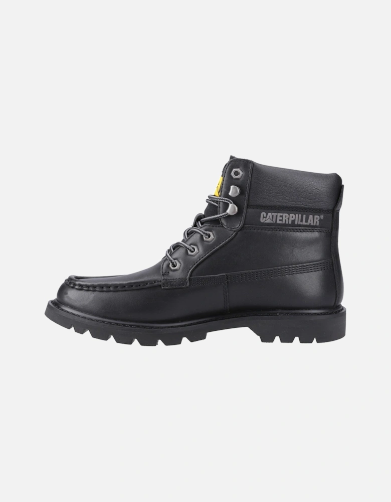 CAT Lifestyle Colorado Moc Toe Leather Men's Black Ankle Boots
