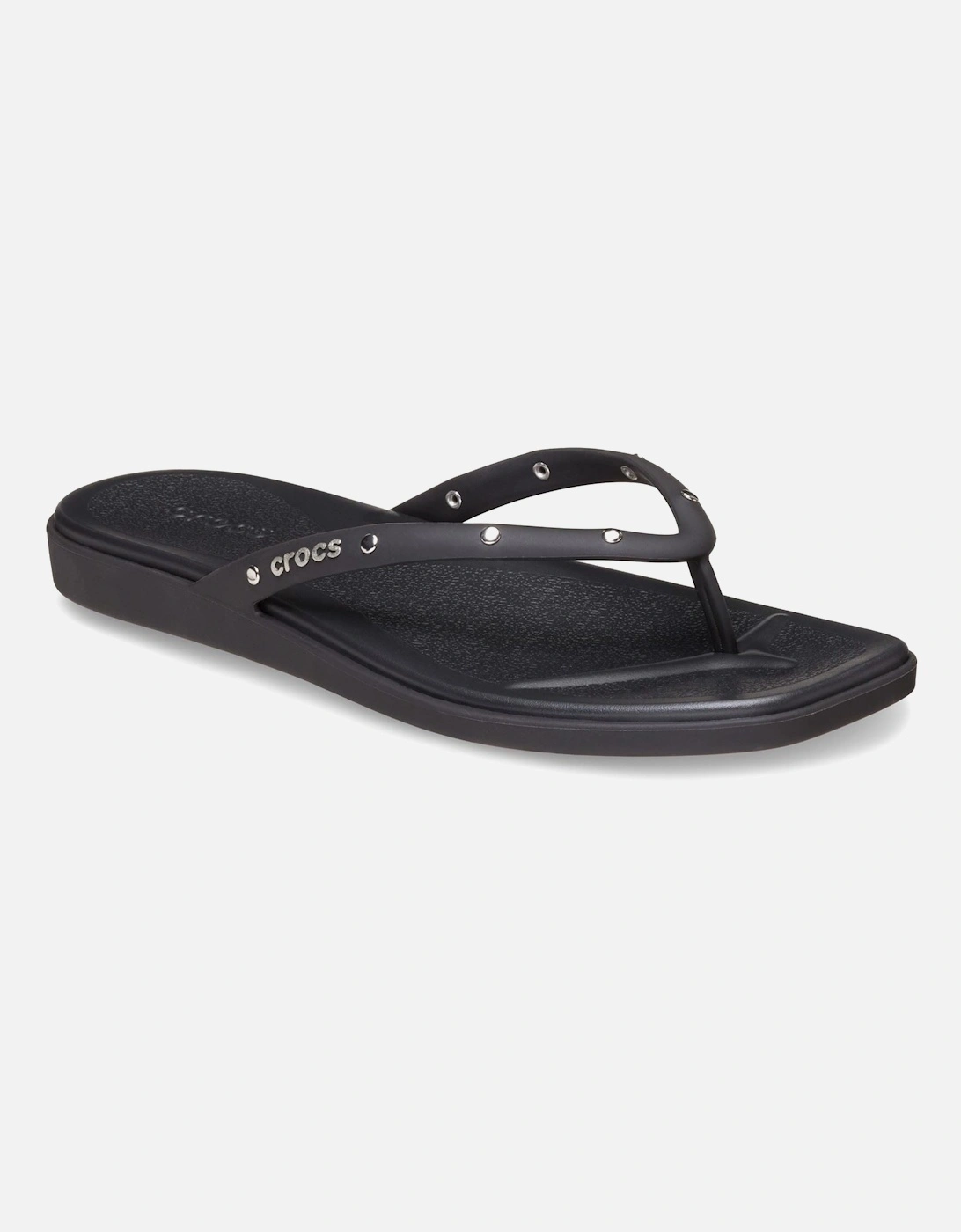 Miami Studded Flip Thermoplastic Women's Black Flip Flops, 7 of 6