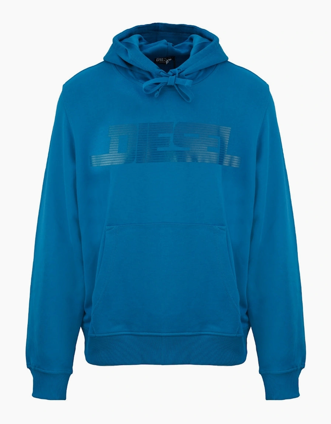 Diesel Men's Blue Monotone Logo Sapphire Hoodie  42 Xl