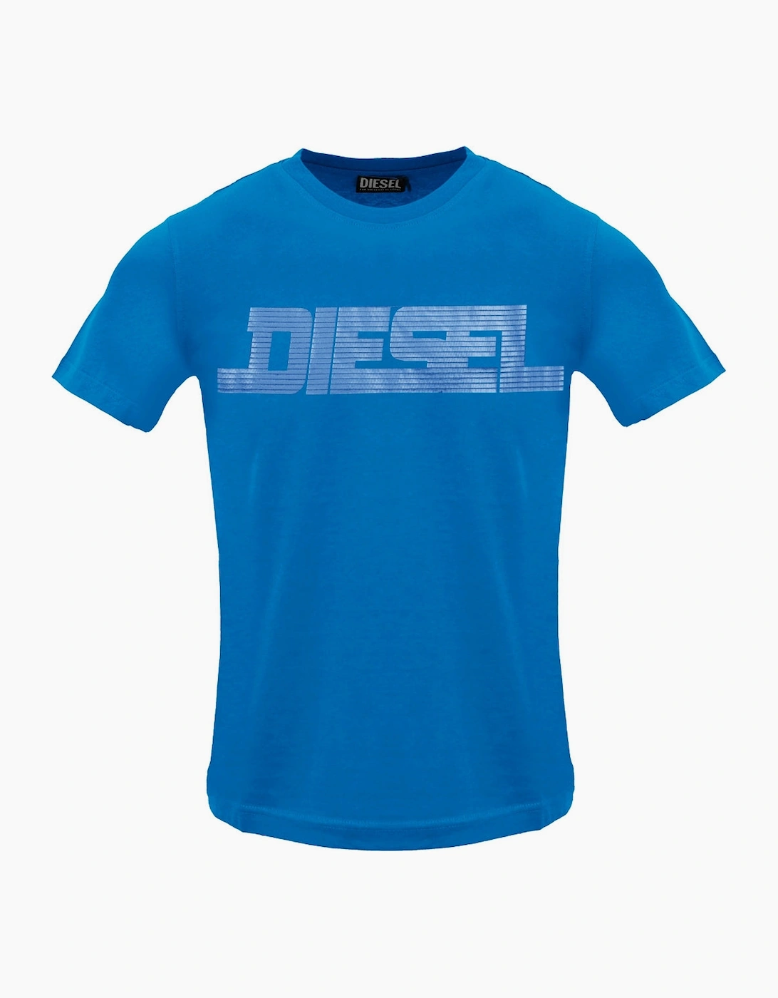 Diesel Men's Blue Monotone Logo Sapphire T-Shirt  42 Xl