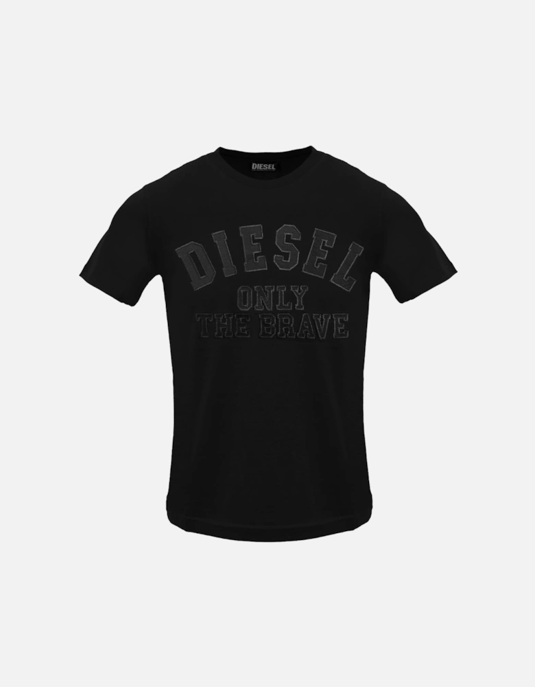 Monotone Embossed Logo Black Caviar T-Shirt