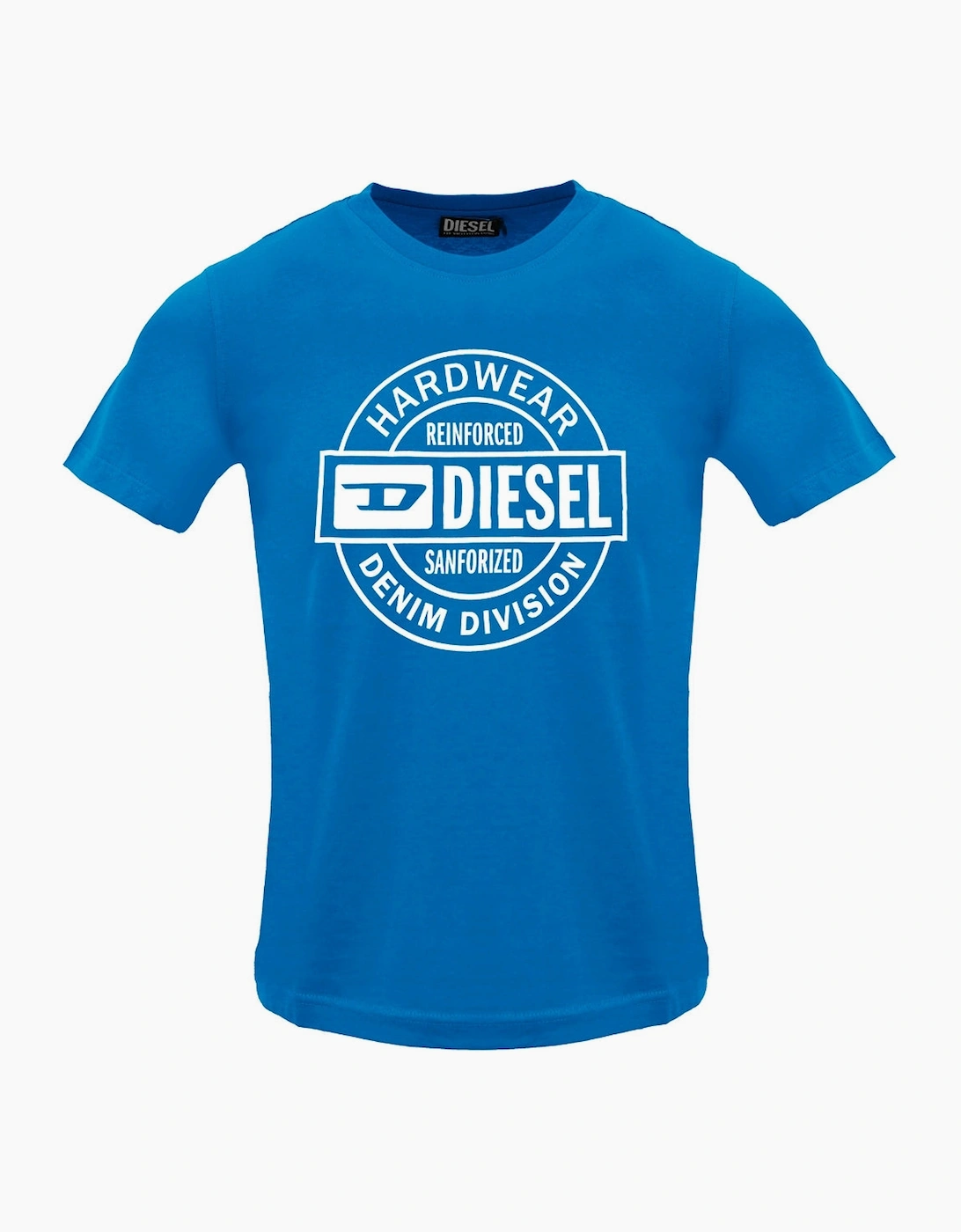 Diesel Men's Blue Circle Hardwear Logo Sapphire T-Shirt  36 S