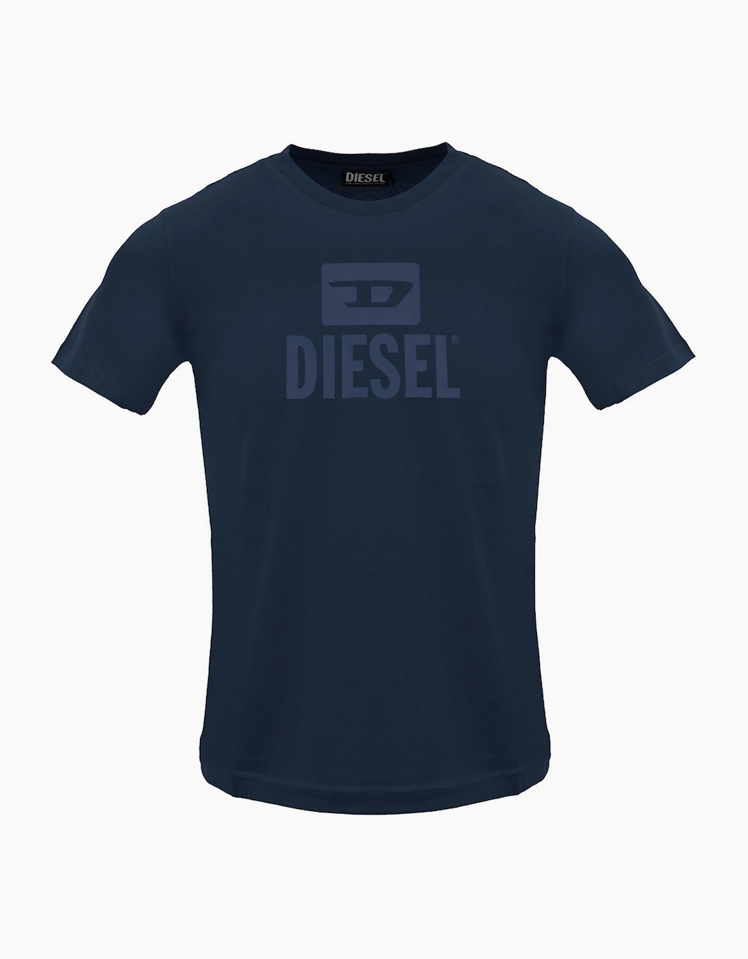 Diesel Men's Navy Monotone Logo Total Eclipse T-Shirt  38 M