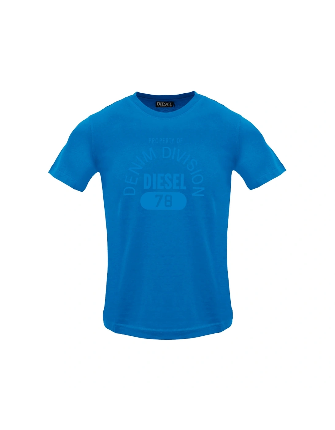 Monotone Property Of Denim Division Logo Blue Sapphire T-Shirt, 2 of 1