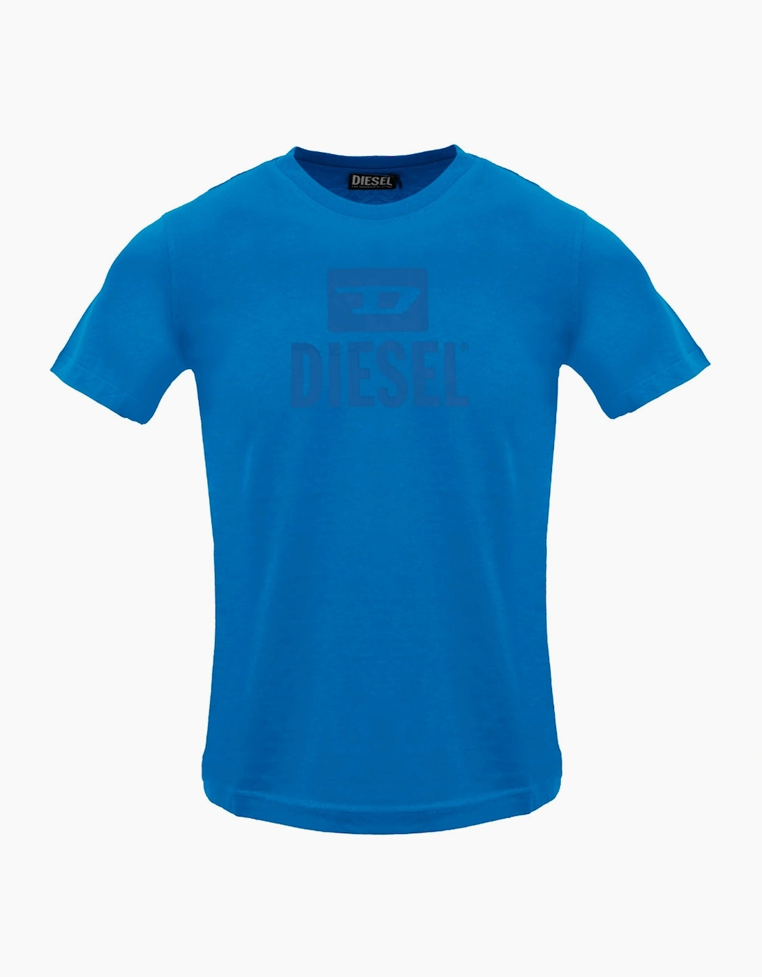 Diesel Men's Blue Monotone Logo Sapphire T-Shirt  42 Xl