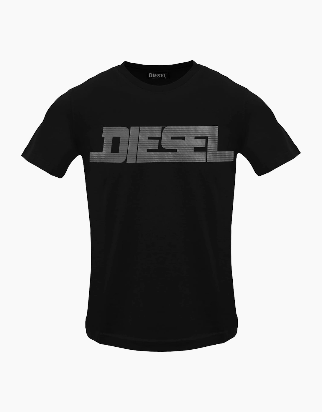 Diesel Men's Black Monotone Logo Caviar T-Shirt - : 38 M
