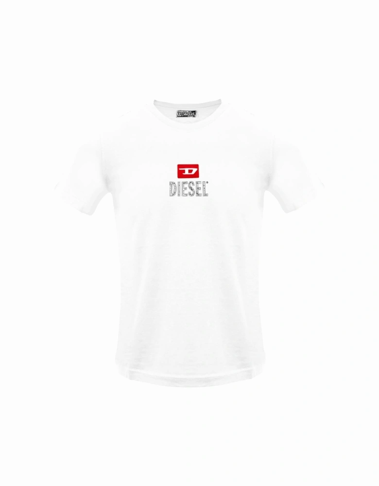 Small New D Logo Bright White T-Shirt