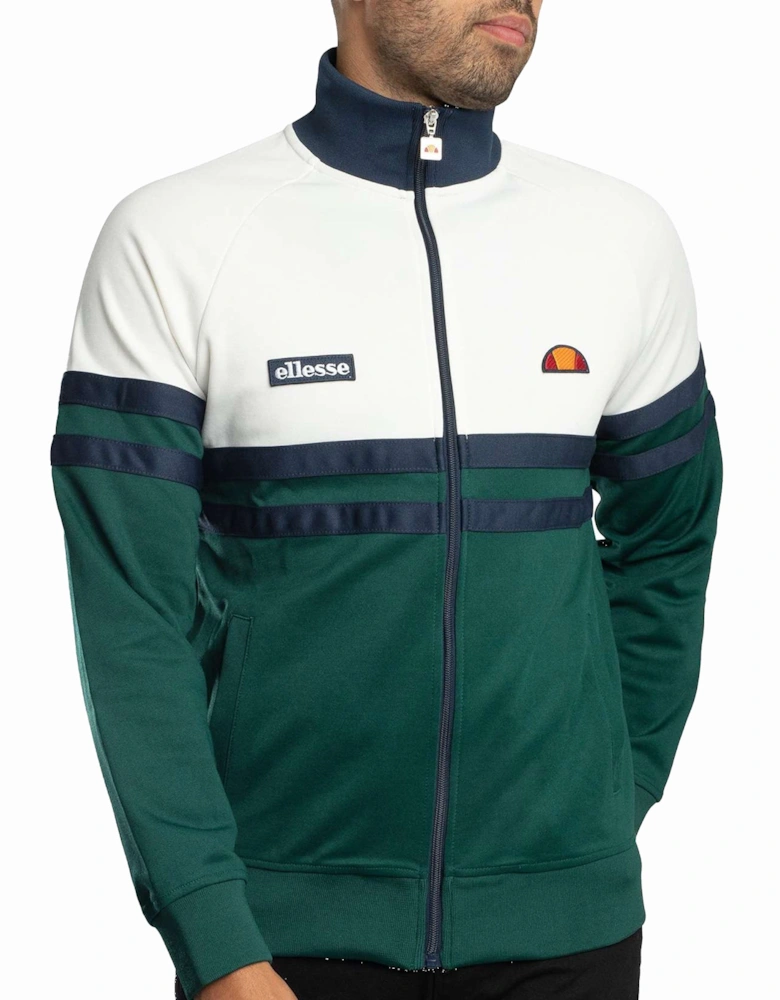 Rimini Track Top Jacket Off White/Dark Green