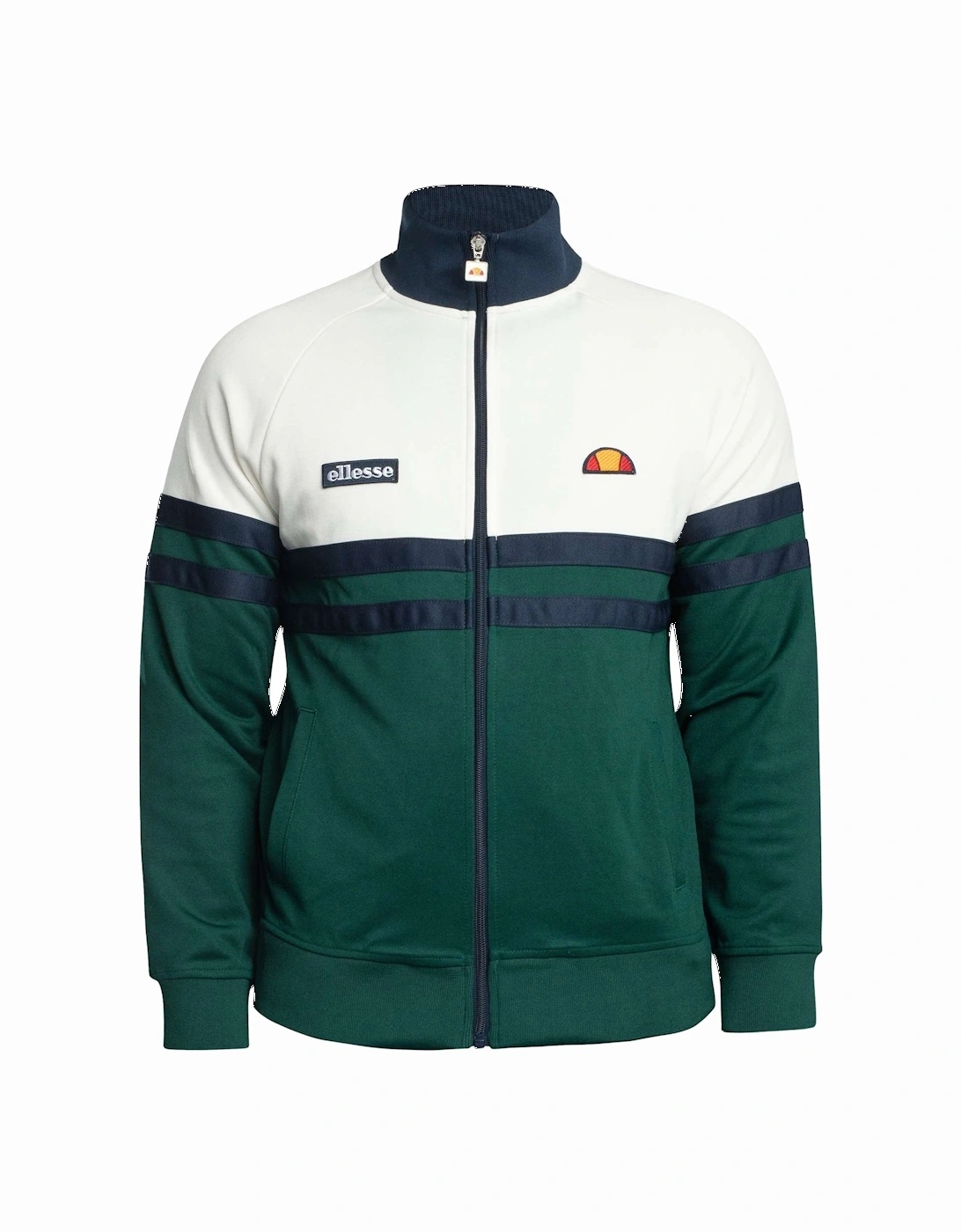 Rimini Track Top Jacket Off White/Dark Green, 5 of 4