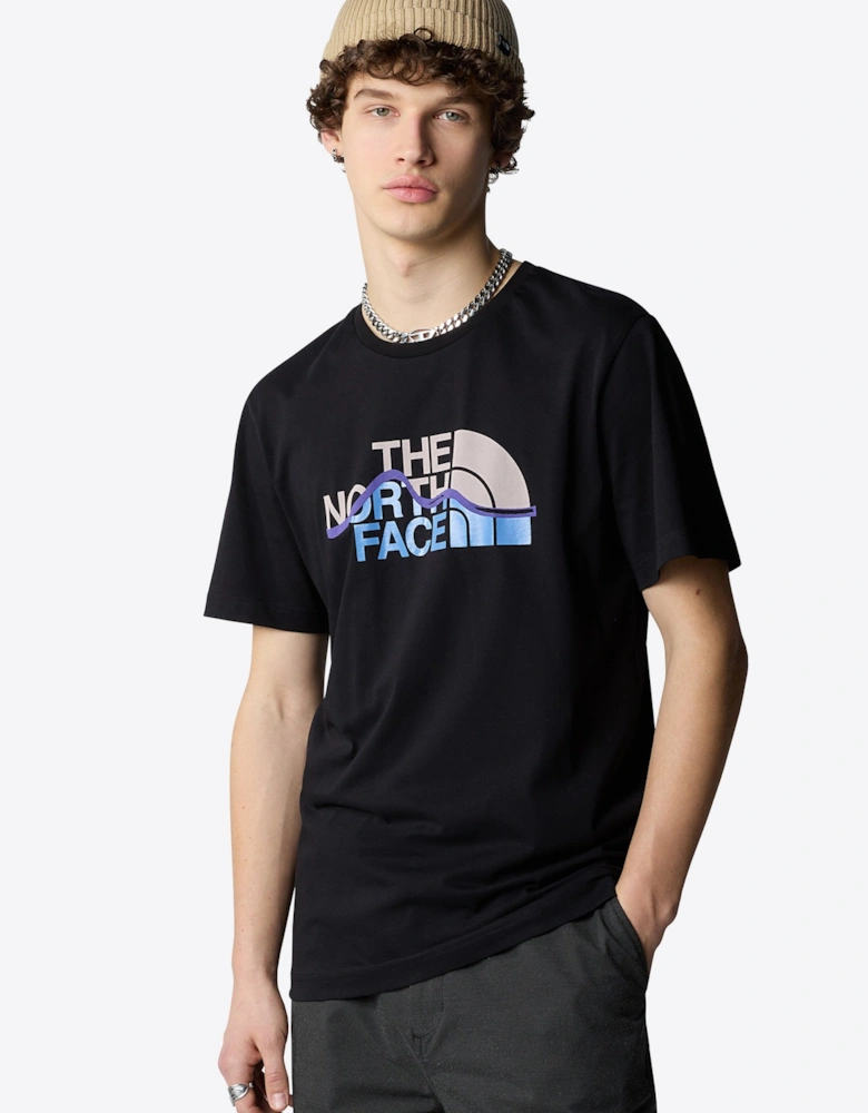 Mountain Line T-Shirt Black