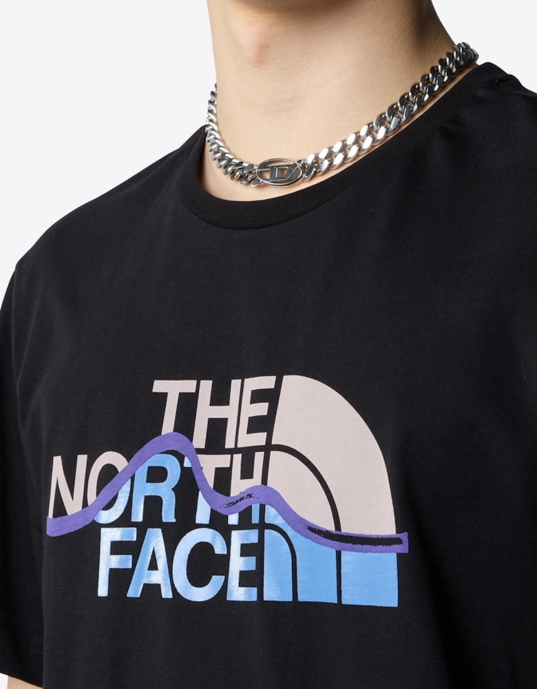 Mountain Line T-Shirt Black