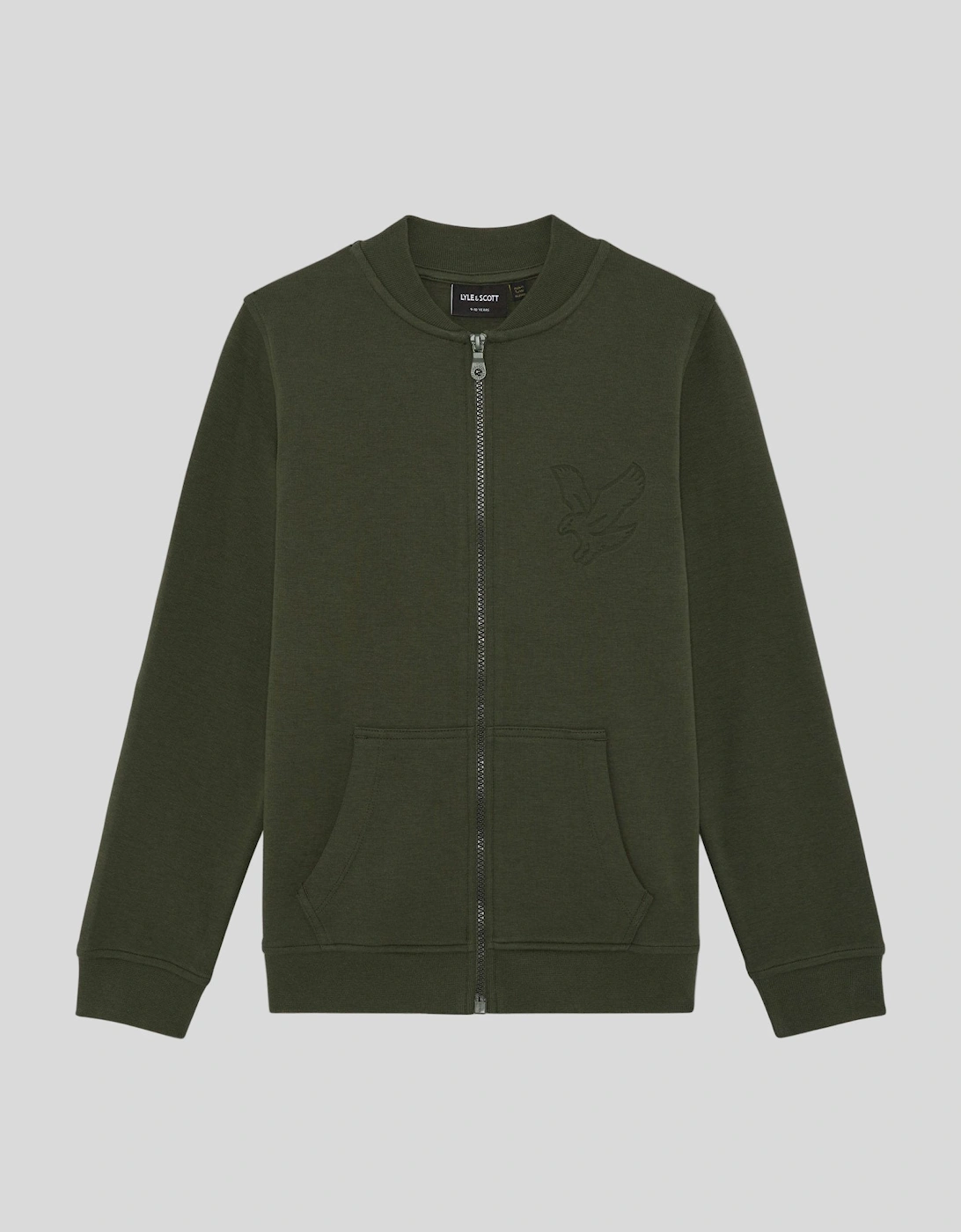 Lyle & Scott Lyle And Scott Boy's Embossed Eagle Track Jacket - Green