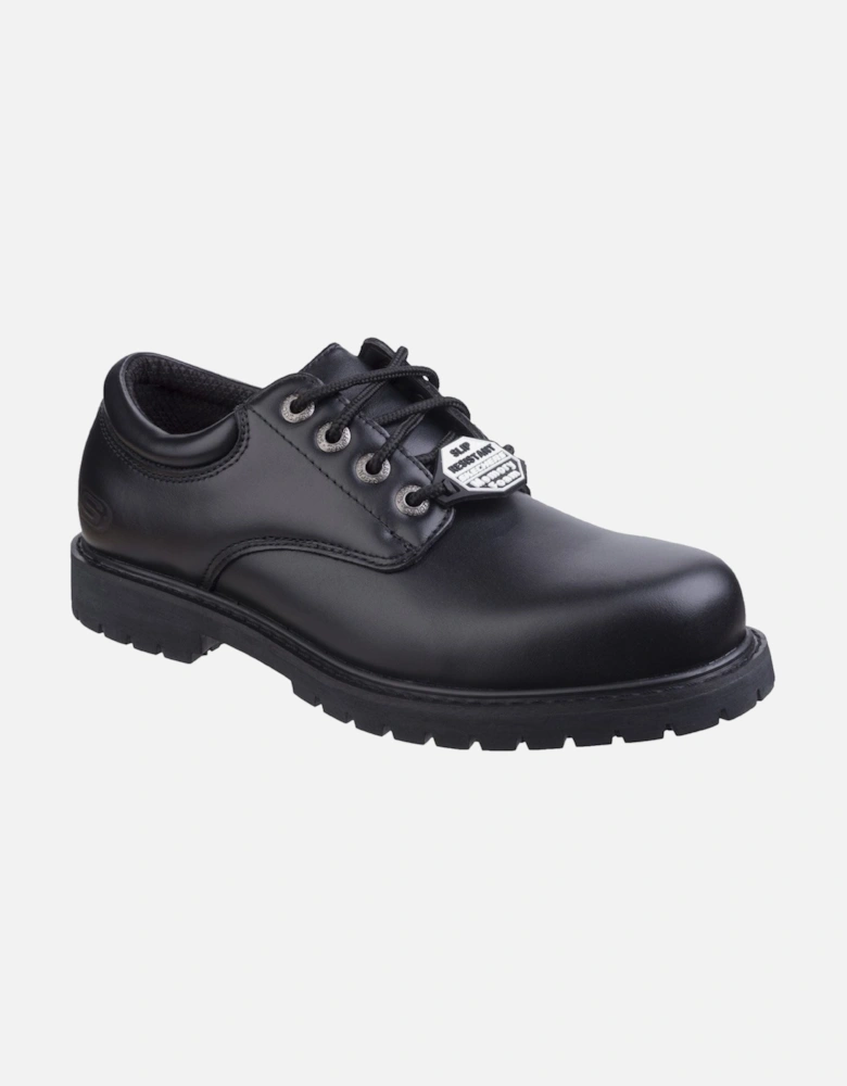 Cottonwood Elks Leather Men's Black Safety Shoes