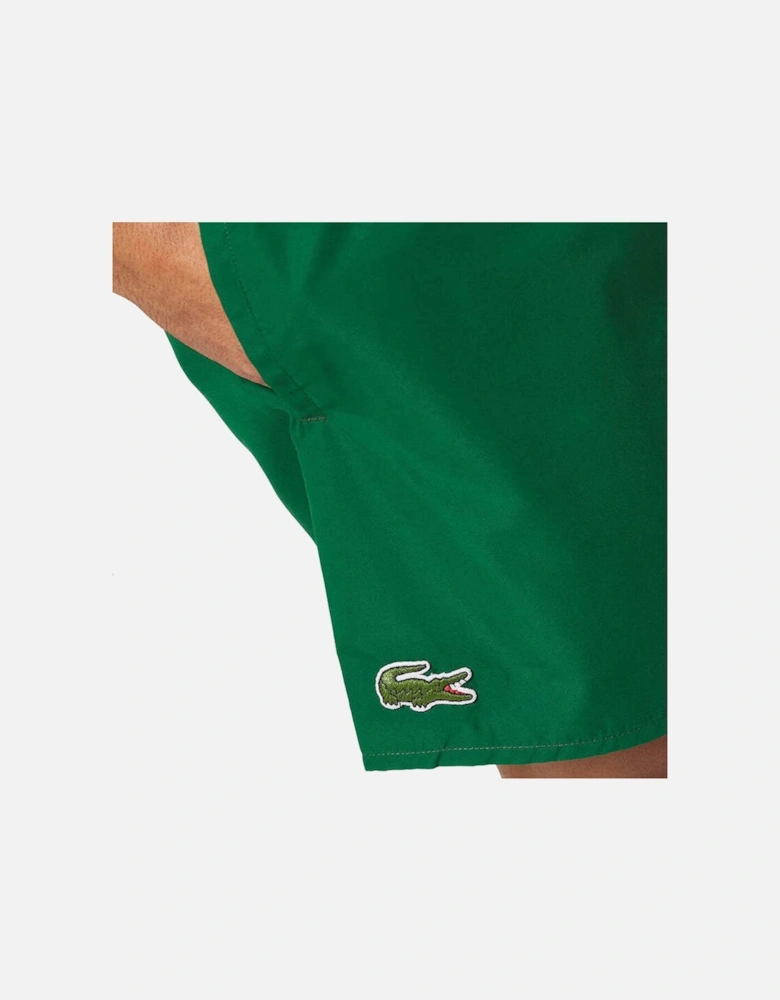 Green Colour Block Swimshorts