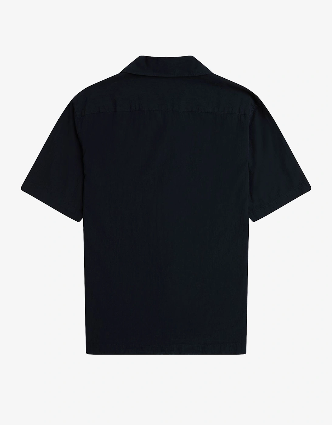 M7762 Lightweight Texture Revere Collar Shirt - Navy