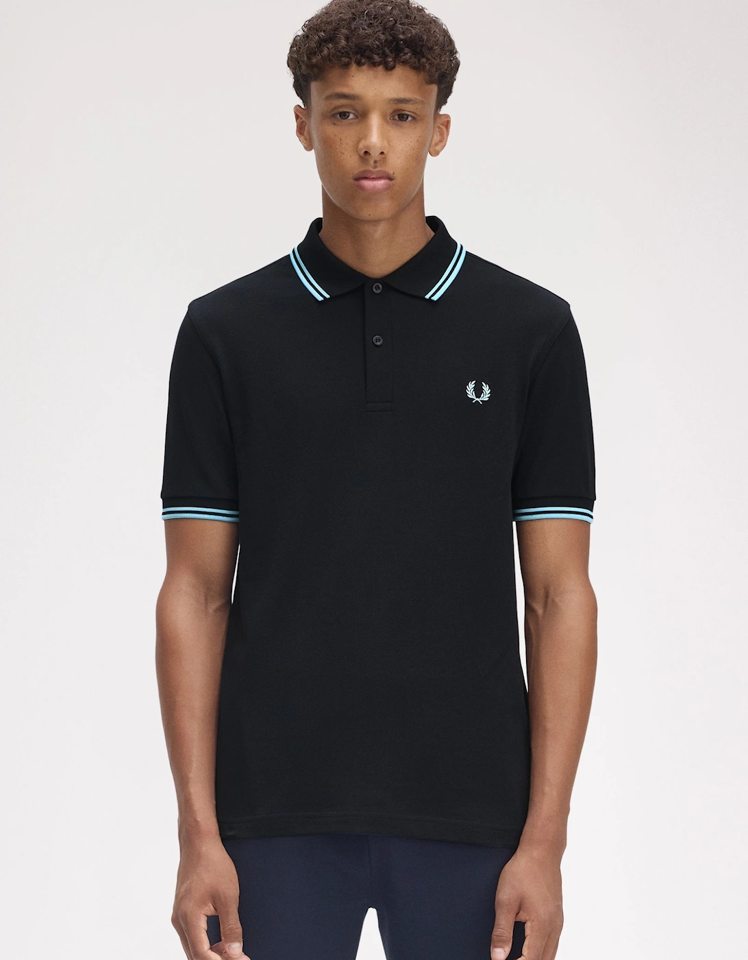M3600 Twin Tipped Shirt - Navy/Mint Blue
