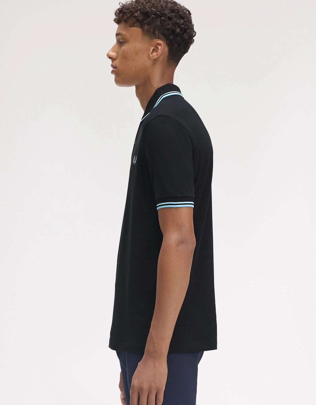 M3600 Twin Tipped Shirt - Navy/Mint Blue