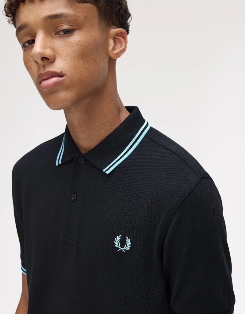 M3600 Twin Tipped Shirt - Navy/Mint Blue