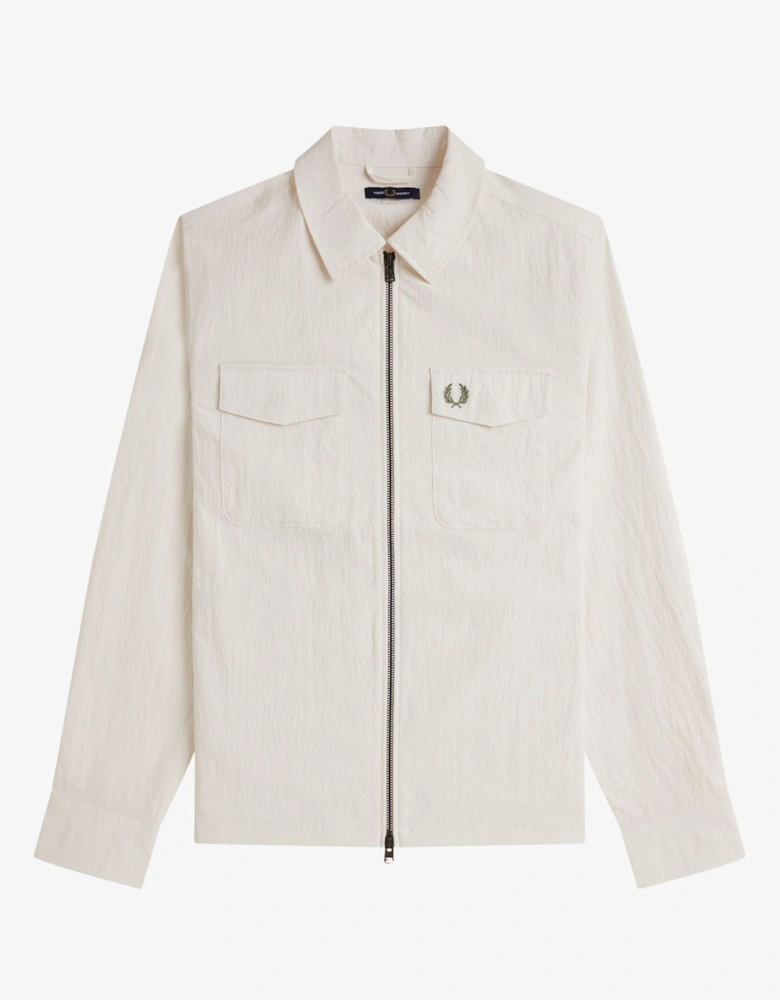 M5684 Zip Through Overshirt - Light Ecru