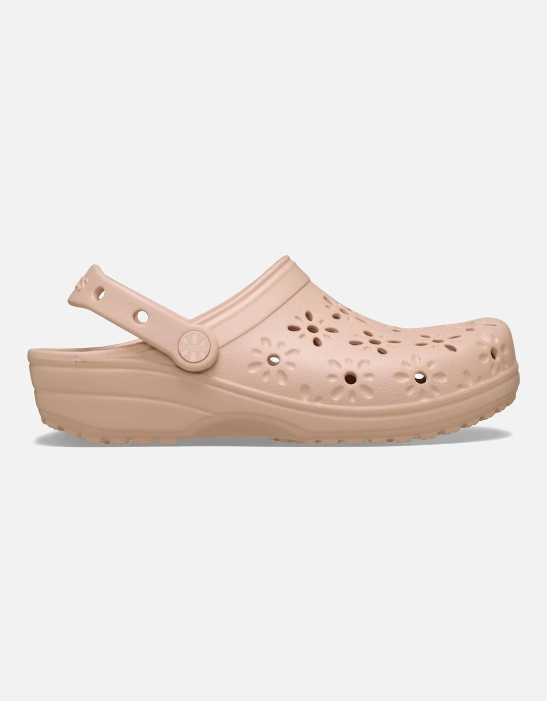 Classic Floral Cut Out Thermoplastic Pink Caramel Clogs