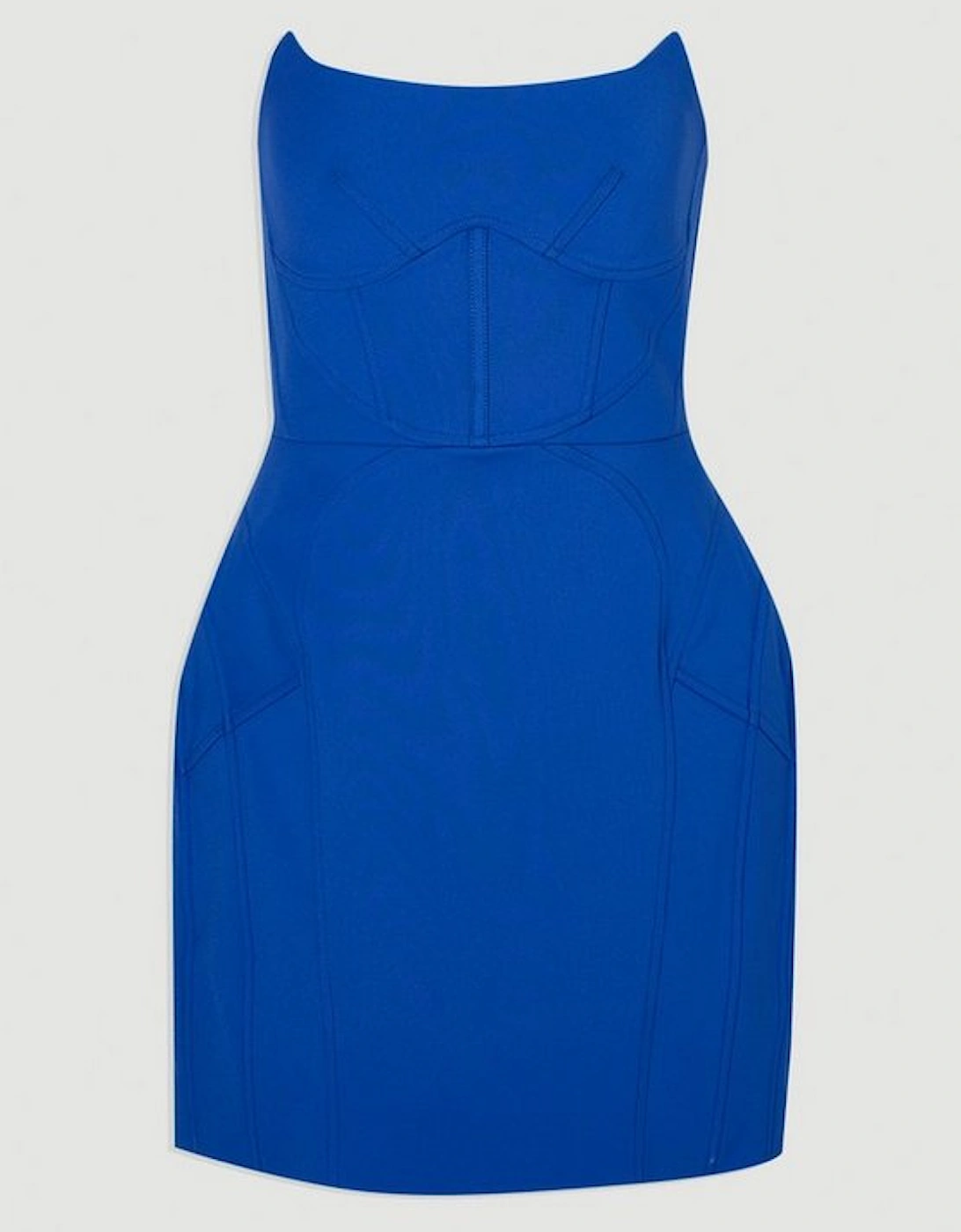 Tailored Scuba Corset Detail Mini Dress
