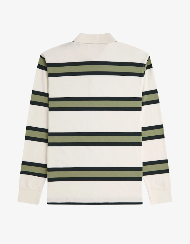 M9849 Jersey Stripe Polo Shirt - Light Ecru