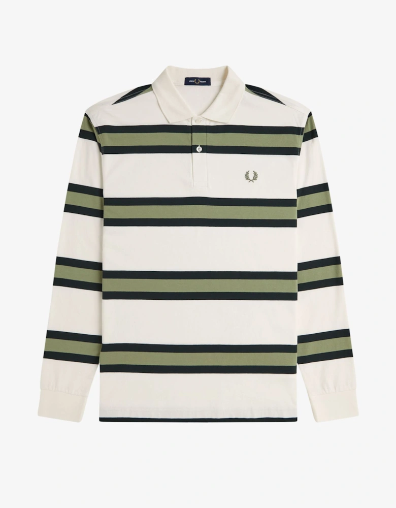 M9849 Jersey Stripe Polo Shirt - Light Ecru