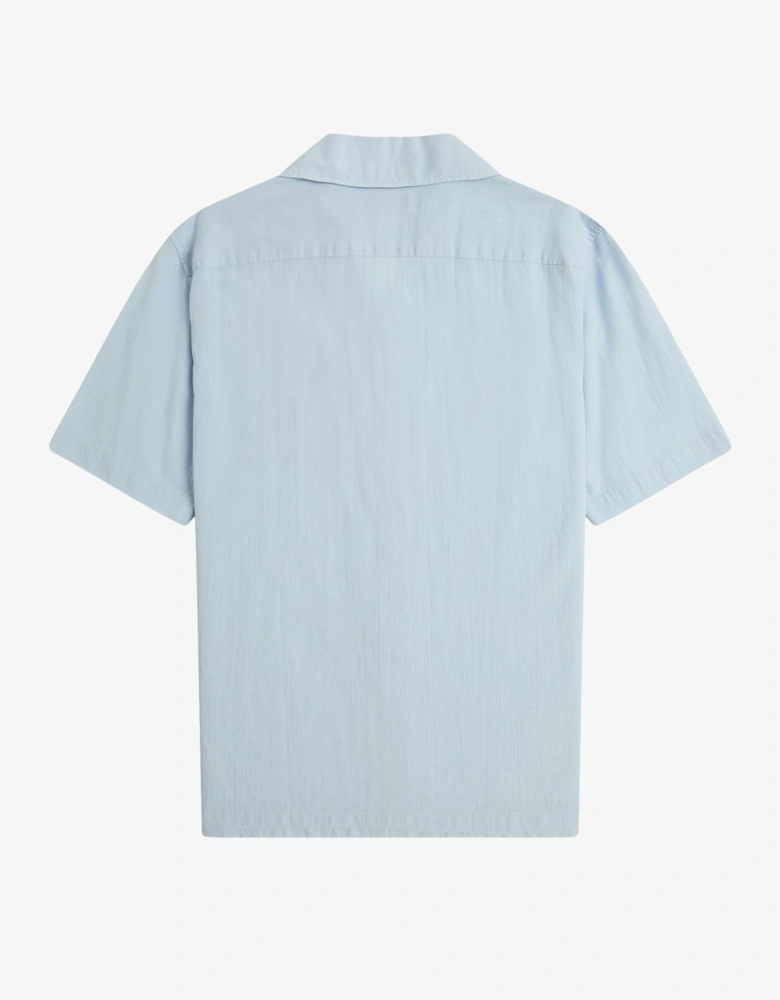M7762 Lightweight Texture Revere Collar Shirt - Light Smoke