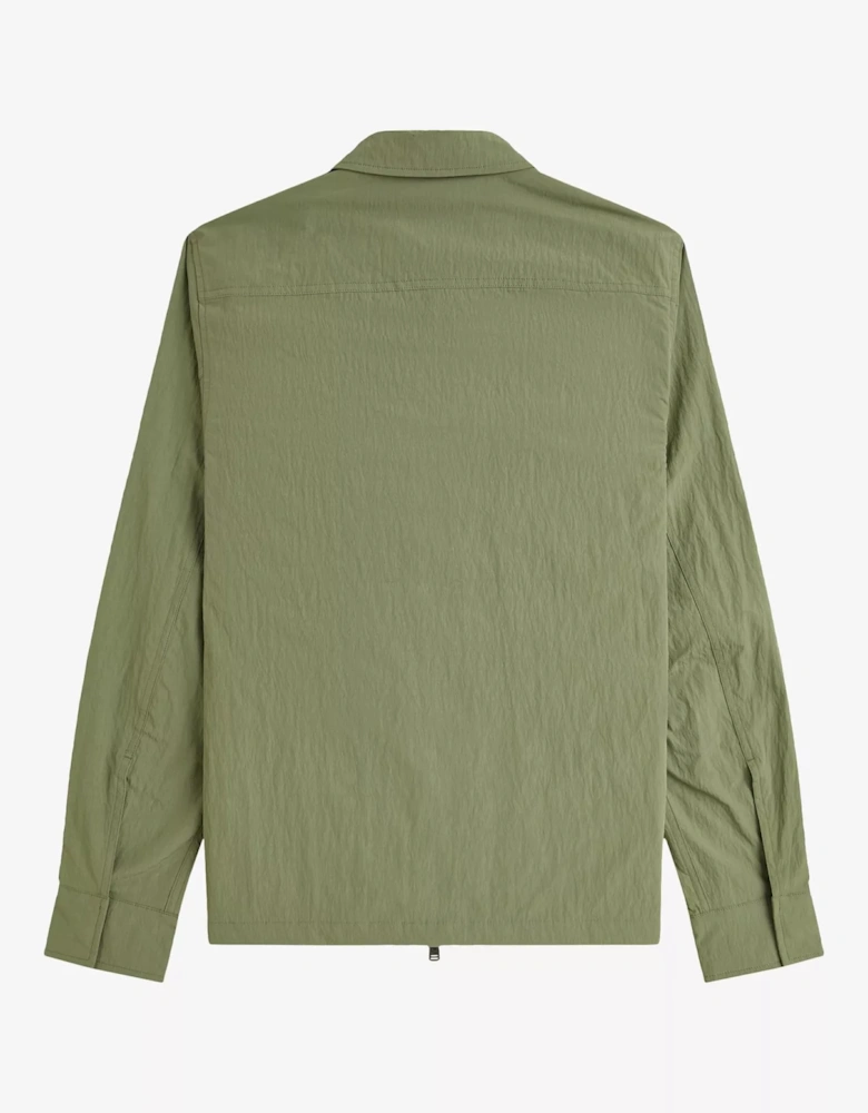 M5684 Zip Through Overshirt - Olive Mint