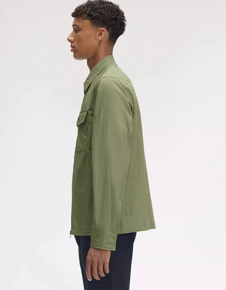 M5684 Zip Through Overshirt - Olive Mint